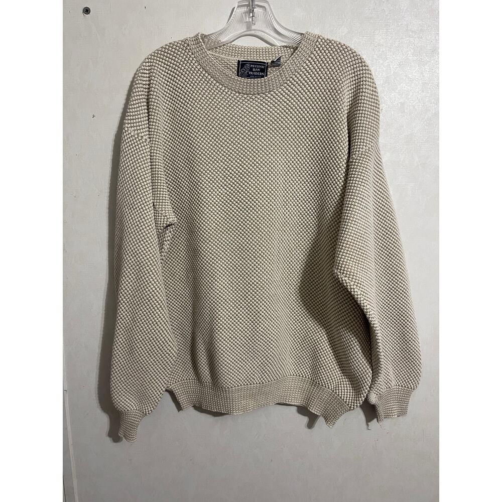 Vintage Peconic Bay Traders Cotton Blend Knit Long Sleeve Sweater Size Large